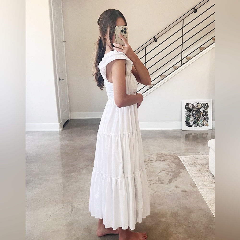 Abercrombie & Fitch White Midi Dress - Picture 3 of 3